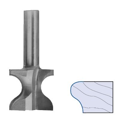 Whiteside Router Bits 6045 Window Sill Edge Bit with 7/32-Inch Radius, 1-1/4-Inch Large Diameter and 13/16-Inch Cutting Length