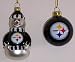 PITTSBURGH STEELERS NFL 2pk Snowman &amp; Ball CHRISTMAS ORNAMENT