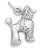 poodle12 - Sterling Silver Charm 58 inch tall Toy Poodle