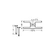 MCM 10502-72601 Stainless Steel H Twin, Centered, 1.25 Inch Offset Burner