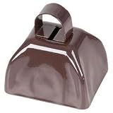 Pkg of 6 Brown Metal Cow Bell Cowbells for Football Games, Party Noise Makers and Fun!