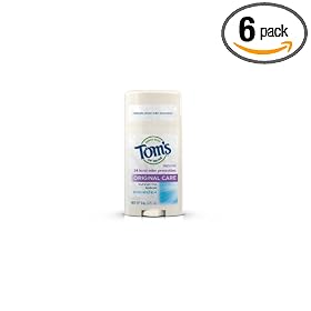 Tom's of Maine Natural Deodorant Stick, Unscented, Packaging May Vary, 64 g (2.25 oz) (Pack of 6)