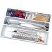 Heathrow Scientific HD2538A Polystyrene Drawer Organizer with 3 Compartment Tray, 460mm Length x 307mm Width x 63mm Height