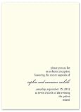 Simple Ivory Invitation Card by Checkerboard