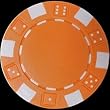 100 Striped Dice Chips - Orange