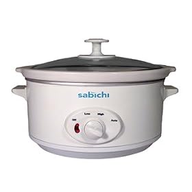 Sabichi 80141 Slow Cooker Oval White 3.5L
