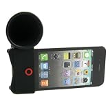 kilofly Portable Silicone Amplifier Horn Stand - for iPhone - Black