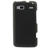 Hard Snap-on Sleeve Plastic BLACK RUBBERIZED Shield Faceplate Cover Case fo ....