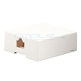Cmple - Phone Surface Mount Box 8P8C-1port-WHITE