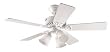 Hunter Beacon Hill Three-Light 42-Inch Five-Blade Ceiling Fan, White with Frosted Globes #20436