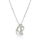 Sterling Silver "Loving Family" Heart Couple Pendant Necklace, 18"