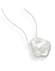 White Baroque Cultured Freshwater Pearl Necklace - 16-17 Inch