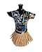 Wine Outfit / Aloha Shirt / Aloha Print / Blue / 11x8