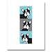 High Quality Ready to Frame Dog Print. Three Frenchies, Blue & Grey by Marc Tetro (11 x 14 inches)