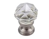 Diamond Cut Glass Knob Clear 1