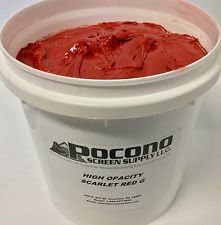 Pocono Screen Supply High Opacity Scarlet Red Plastisol Ink