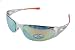 X-Loop Metal Frame w/Hinge Sport Wrap Sunglasses UV400 Unbreakable Protection for Cycling, Ski or Golfing (7 Different Color Frames), Silver Orange Tip