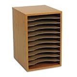 31q7MlceJRL. SL160  Safco Vertical Desk Top Sorter, 11 Compartments, 10.75 Inches Width x 16 Inches Height, Medium Oak