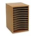 Safco 9419MO Vertical desktop sorter, 10-5/8w x 11-7/8d x 16h, medium oak