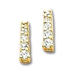 14k AA Diamond Journey Earring