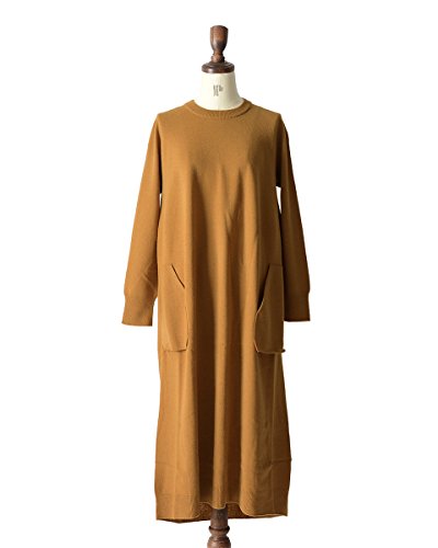 (イリアンローブ) iliann loeb クルーネック ロング丈 ニットワンピース・204-135【全2色】【ラッピング可】【即発送可】