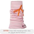 giggle Better Basics Fitted Stripe Crib Sheet - Pink (Organic Cotton)