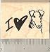 I Love My Smooth Fox Terrier Rubber Stamp - Wood Mounted