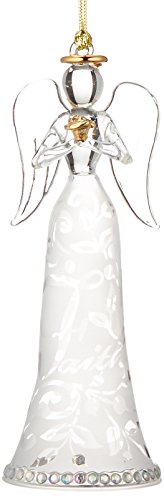 Lenox Joyous Tidings Angel with Rose Ornament -Faith