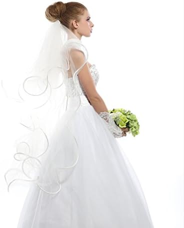 Passat 4 Tier Long Wedding Veil with Comb Pencil Edge Bridal Wedding Veil H76