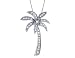 Palm Tree Diamond Pendant 1/5 Carat (ctw) in 10K White Gold