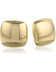 Roman Luxe Gold-Tone Puffed Square Earrings