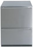 Summit SCFF552D 24 Built-in Double Drawer Freezer with Rapid Chill Compartment, Adjustable Thermostat and Accepts Custom Panels: No Ice Maker