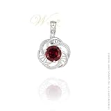WILLOW GOLD: *GARNET RED PANSY PENDANT*