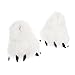 Plush Bear Paw Animal Slippers (White, Medium)