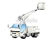 Wallmonkeys Peel and Stick Wall Decals - Man Lift Truck - Removable Graphic