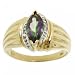 14K Yellow Gold Ring Mystic Fire Topaz & Diamond Size 7