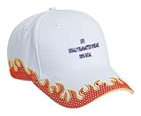 Life: Sexually Transmitted Disease, 100% Fatal Adult White Hat with Red Flames FIRE