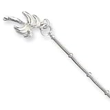 9 Inch Sterling Silver Palm Tree Anklet