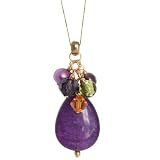Amethyst Gemstone Cluster Necklace
