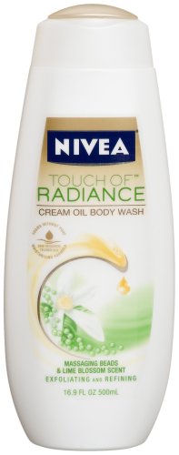 Nivea Touch Of Radiance Cream Oil Body Wash, Lime Blossom, 16.9-Ounce Bottles (Pack of 3)