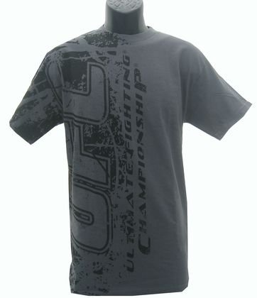 Childrens Toyshop  Sporting Goods : UFC "Grey Logo" Belt Print Mens T-shirt
