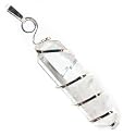 CRYSTAL Silver Twist PENDANT QUARTZ Reiki Chakra