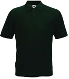 Fruit of the Loom 65/35 Pique Polo Shirt, Bottle Green, 2XL