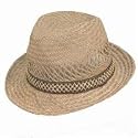 Mens Quality Straw Trilby bush hat S10