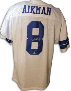 Troy Aikman Signed Dallas Cowboys Throwback Authentic White Jersey