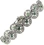 Sterling Silver Simulated Emerald Medallion Bracelet