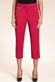 Slim Leg Cropped Zip Trousers [T57-5861-S]