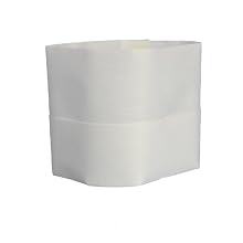 San Jamar H051 Non Woven Fiber Disposable Plain Chef Hat, 6-3/4" Height, White (Pack of 50)