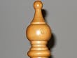 Traditional Wood Finial in a Warm Oak finish for a 1-3/8" dowel rod - 2/pack [CAPITOL CITY LUMBER]