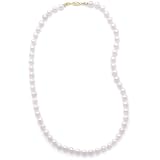 16 Inch 14k Yellow Gold 6.5-7mm (AAA) Akoya Pearl Necklace